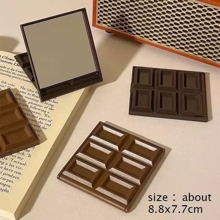 Miroir pliable en forme de chocolat