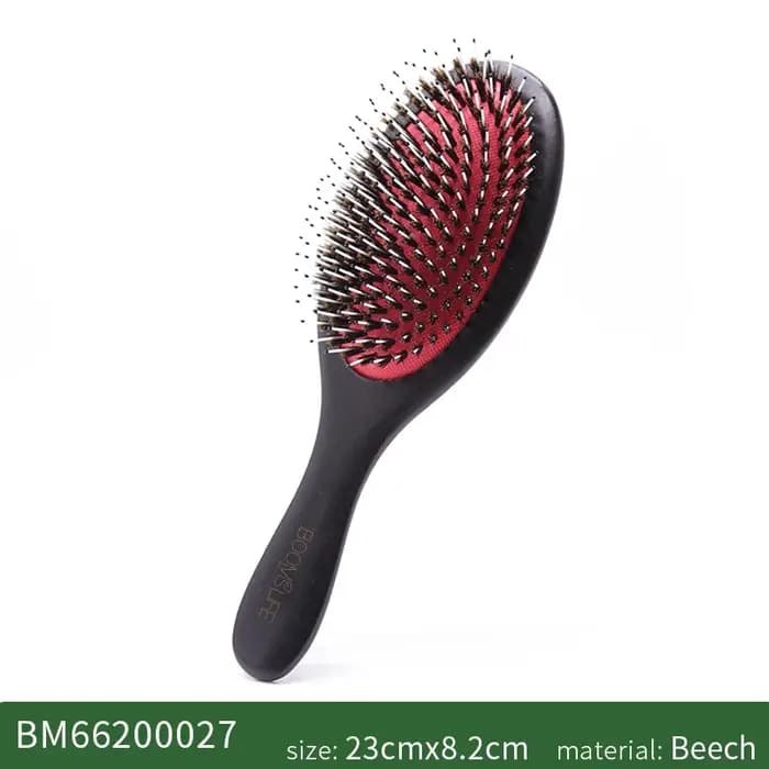 Brosse à cheveux en poils de sanglier pour femmes, brosse démêlante pour cheveux bouclés, épais, longs, secs et humides, peigne en bois, Massage du cuir chevelu