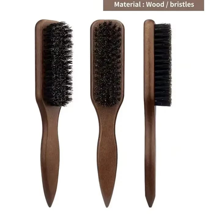 Brosse à cheveux en poils de sanglier (unisexe)-brosse à poils coiffants professionnelle sans parfum, adaptée aux cheveux épais/fins