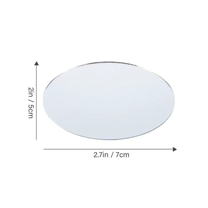20 lentilles de miroir ovales pour miroir de maquillage DIY, mini-lentilles ovales transparentes por
