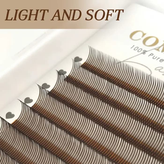 CoMango 5D Brown Russie Volume Spikes Fairy Flora Mink Extension de cils greffe individuel Ventilate