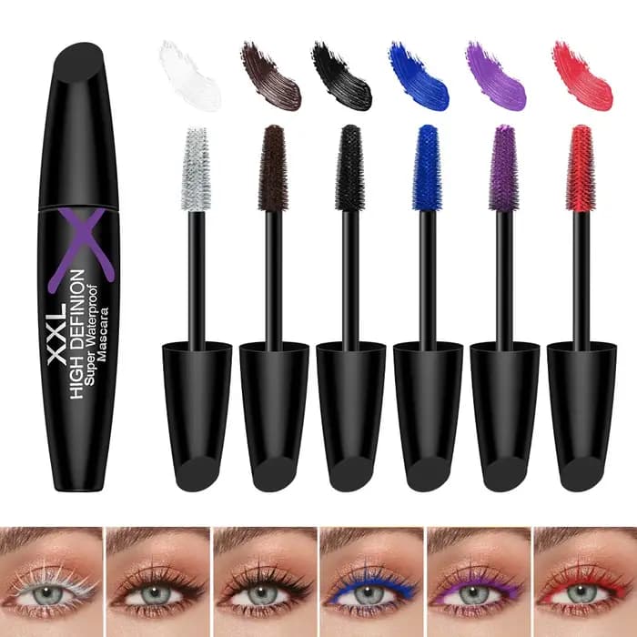 Mascara 6 couleurs, volumisant et allongeant