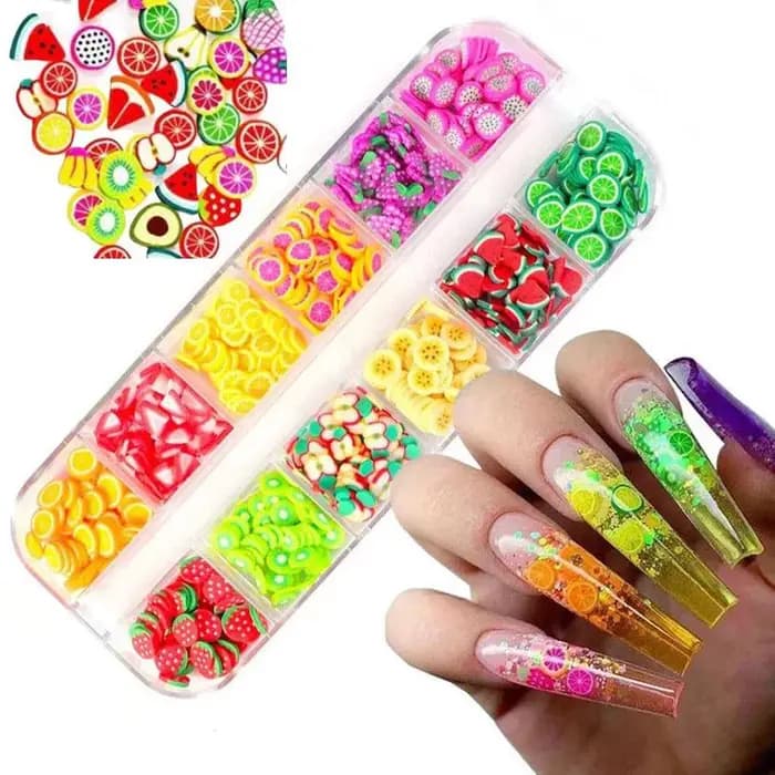 1000pc-240Pc tranches de fruits pour ongles