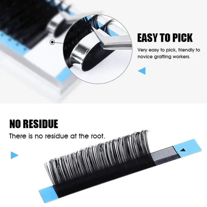 Extensions de cils classiques en vison, lot de 10 étuis, 12 rangées, boucles c/d, marque personnalis