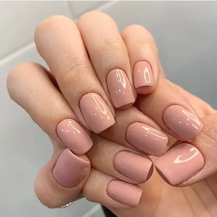 Faux ongles courts et carrés, couleur unie, Design rouge vin, à pression, simples, détachables, fini