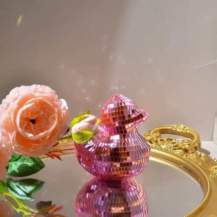 Miroir de bureau décoratif en forme de canard