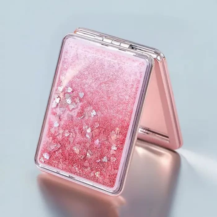 Miroir cosmétique double face chic à sable coloré