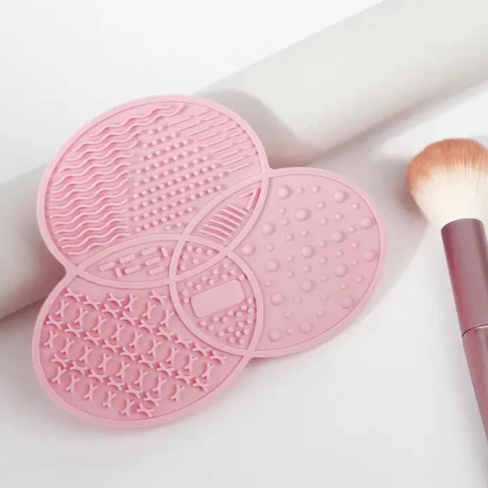 Tapis de nettoyage portable pour pinceaux de maquillage