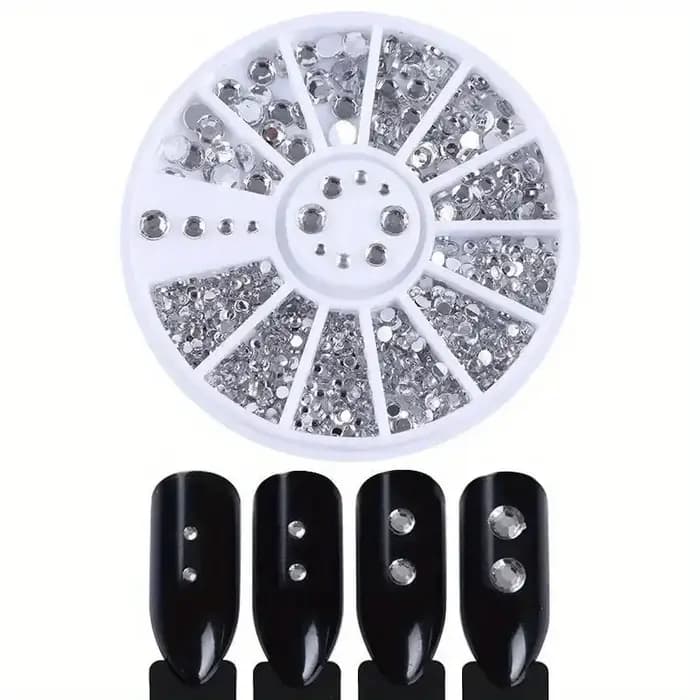 Pièces pour ongles, strass à paillettes, pierres précieuses en cristal, bijoux, perles, accessoires