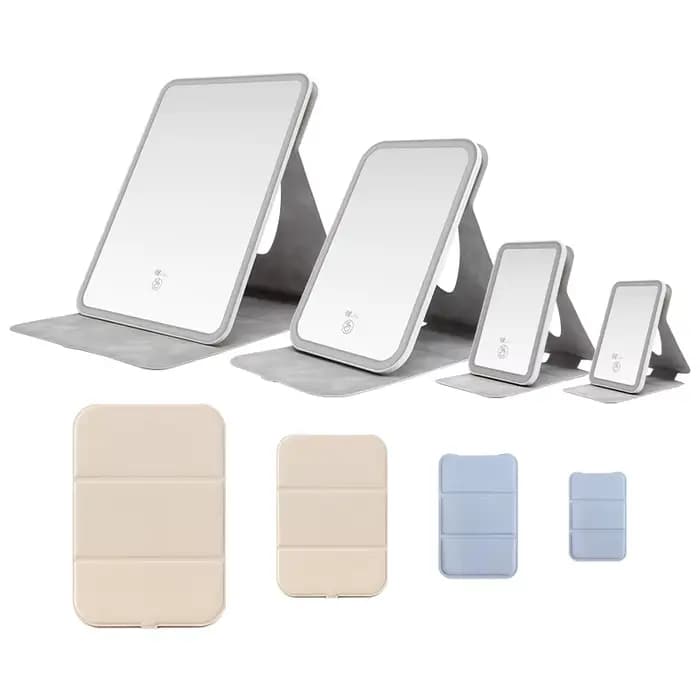 Miroir de maquillage de bureau en PU