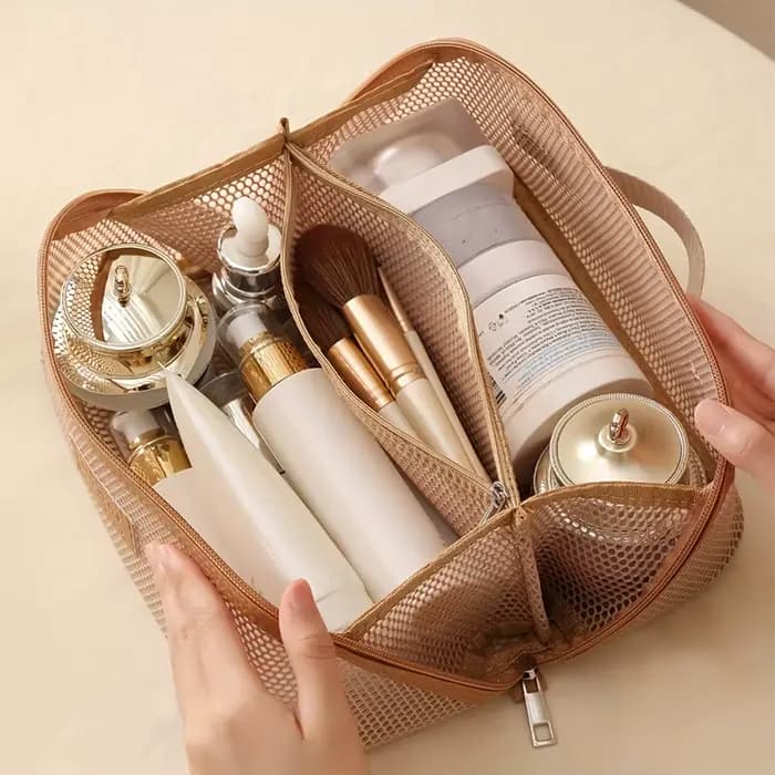Organisateur de maquillage trousse de toilette féminine sac