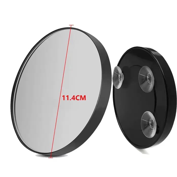 Miroir 360 portable noir avec crochets télescopiques réglables en hauteur idéaux pour le maquillage