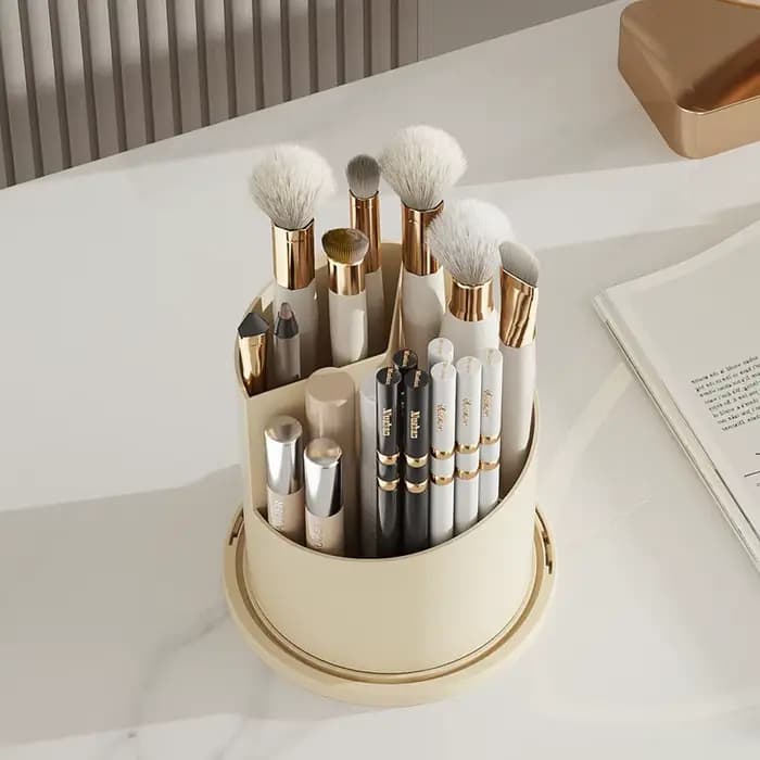Boîte de rangement rotative pour pinceaux de maquillage pour offrir votre coiffeuse