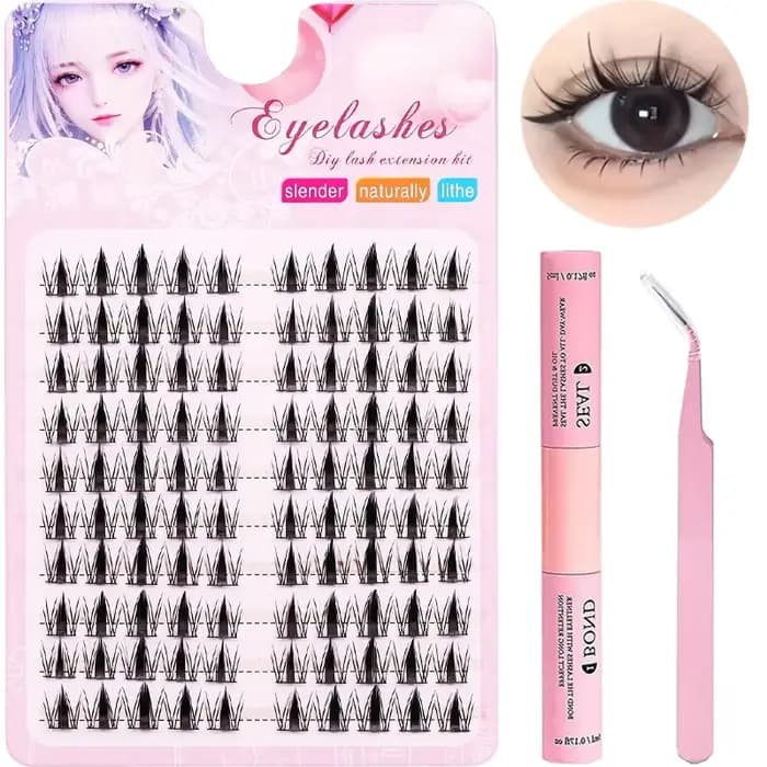 Kit de Faux Cils avec Adhésif et Scellant