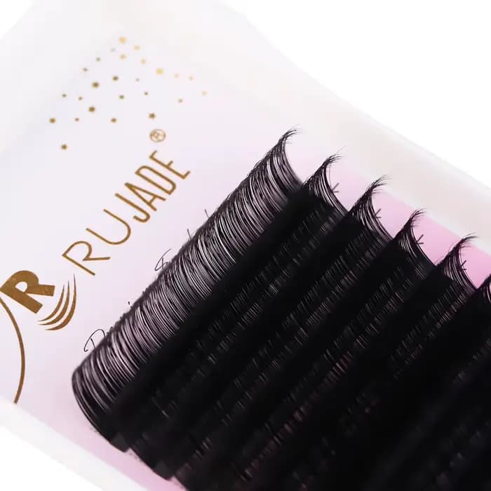 RUJADE 5-25mm cils longs noir mat cachemire Extensions