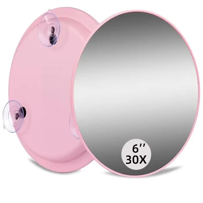 Miroir grossissant de maquillage rond 30X avec 3 ventouses, miroir grossissant de voyage, miroir de