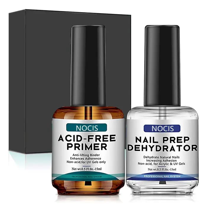 Déshydrateur professionnel pour ongles de 15 ml et apprêt sans acide pour vernis acrylique et gel - Préparation et prime
