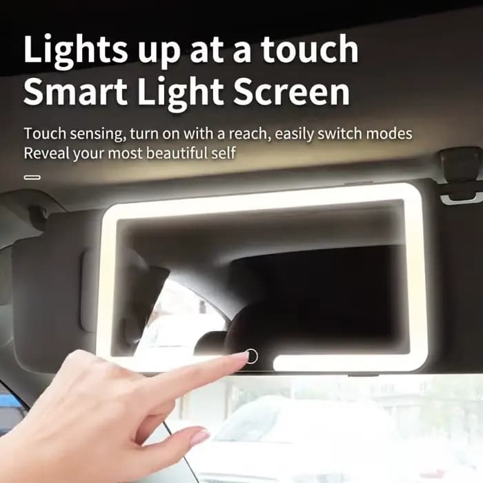 Miroir de maquillage rechargeable pour pare-soleil de voiture avec 3 modes d'éclairage, miroir universel pour voiture, camion, SUV
